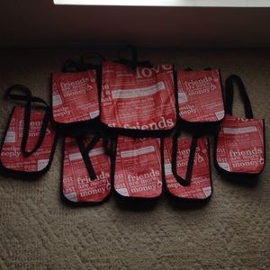 7 small Lululemon bags and 1 large Lululemon bag