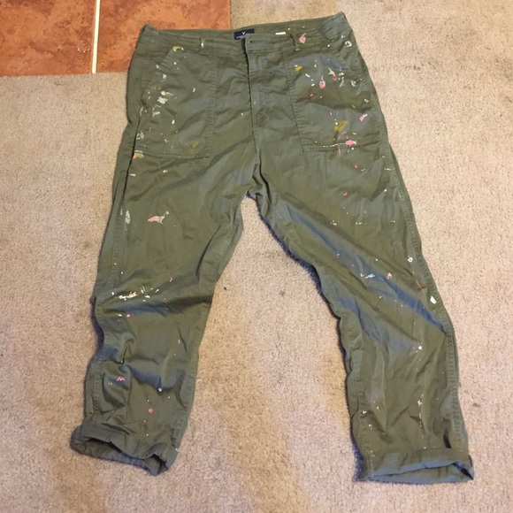 AE paint-splatter boyfit crop!