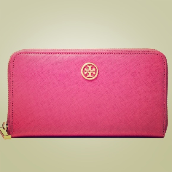 Tory Burch Pink Robinson Wallet