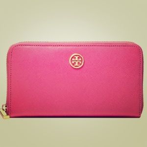 Tory Burch Pink Robinson Wallet