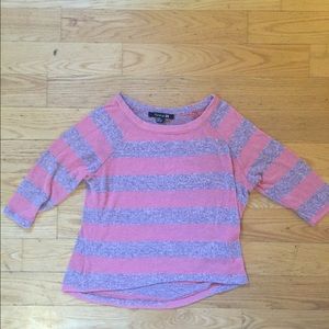 Pink and Gray striped top