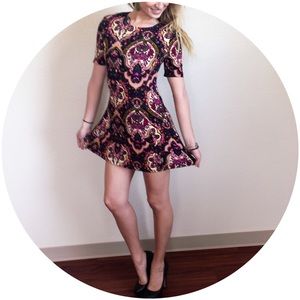 Tobi Printed Flare Dress