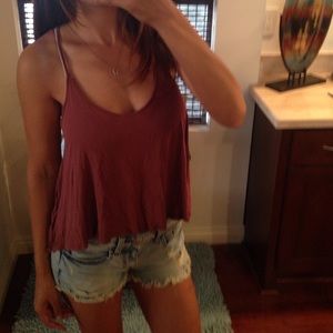 Purchased at Nordstrom light muave loose fit tank.