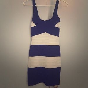 Guess black and white body con dress