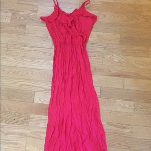 Red maxi dress