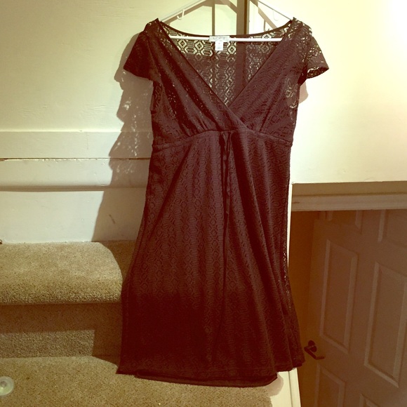 Brown crochet dress