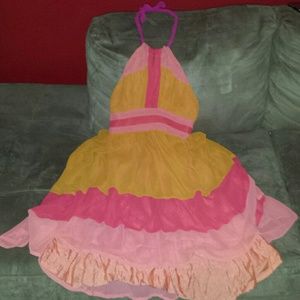 Halter top high-low dress