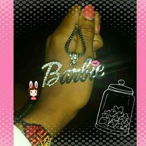 "BARBIE" Gold Chain Fashion Statement Necklace