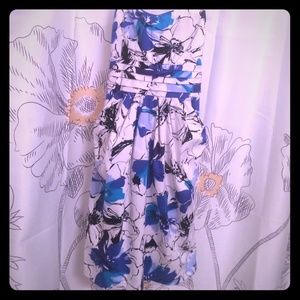 Floral Print Strapless Dress