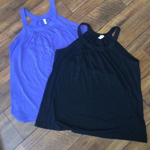Bundle of 2- Xhilaration loose fit racerback tanks