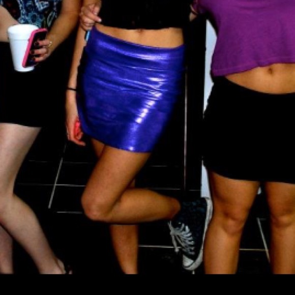 American Apparel neon purple skirt