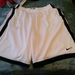 White nike shorts