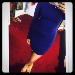 Blue express long sleeve dress