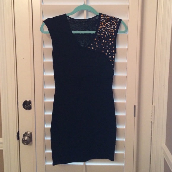Black Bandage Sequin Dress