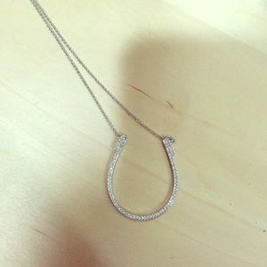 Diamond horse shoe necklace!