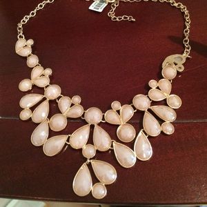 Francesca's Gold and light pink necklace