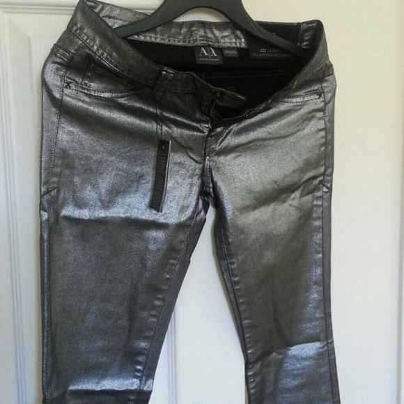 Armani Exchange Metallic Skinny Jeans