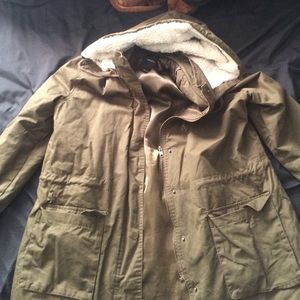 Navy green utility jacket