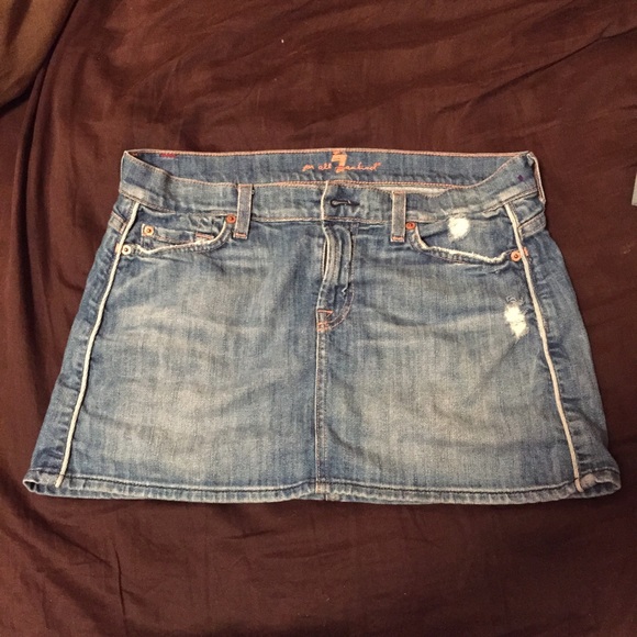 7 FOR ALL MANKIND DENIM SKIRT