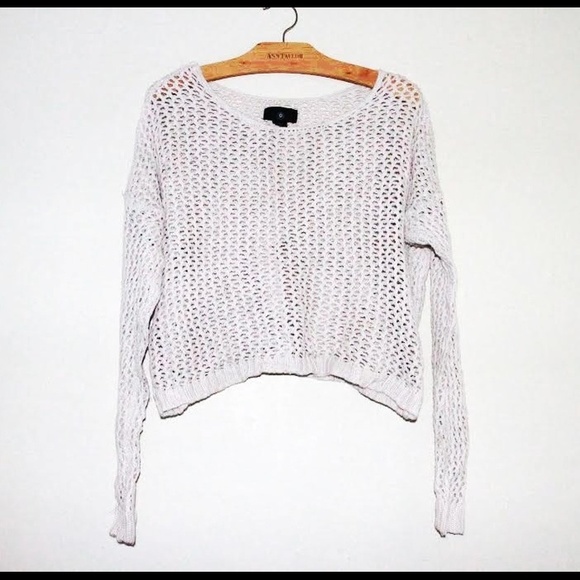 ☁️Woven cropped sweater☁️