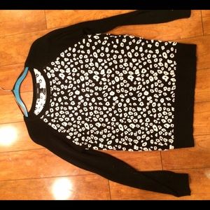 Black and white cheetah sweater