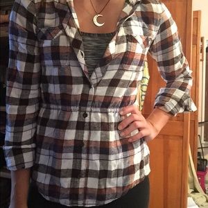 Volcom hooded flannel