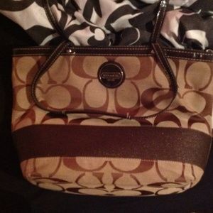 Brown authentic coach purse