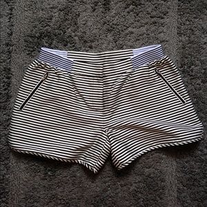 Navy/White Striped Shorts