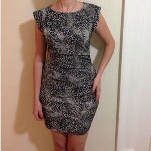 Ann Taylor snow leopard work/date dress