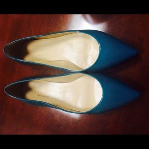 Talbot's Teal Patent Leather Flats