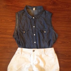 Old Navy collar shirt with fringe