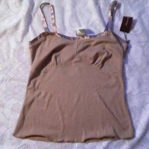 Weet Life Cami Tank  - NWT - sz lg taupe
