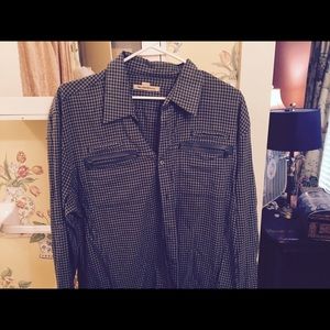 John Varvatos classic button down shirt mens large