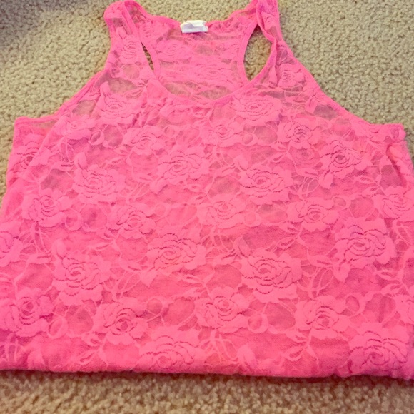 Lace racer back tank
