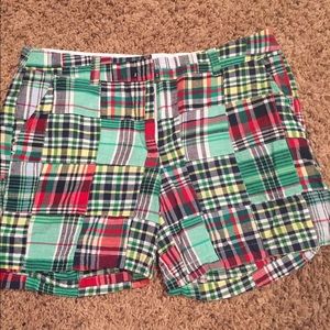 Madras plaid shorts