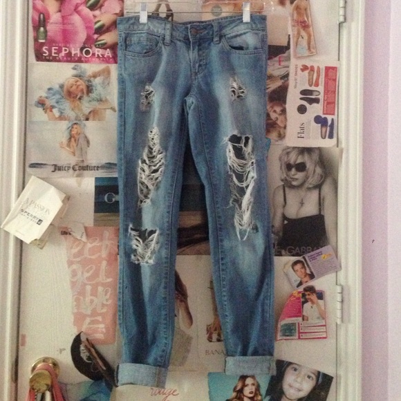 Distressed jeans