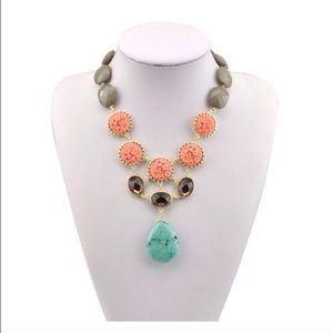 Beautiful trendy stone statement necklace