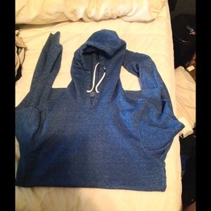 Blue pullover hoodie