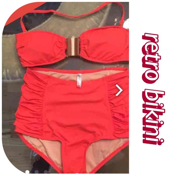 ☀️SUMMER SALE☀️Red high waisted retro bikini👙
