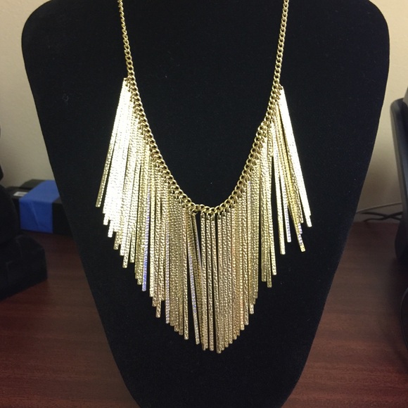 Gold statement necklace