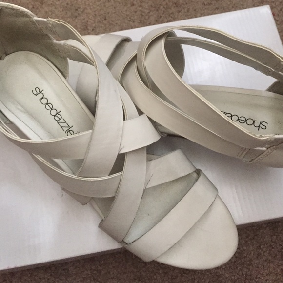White sandal shoe