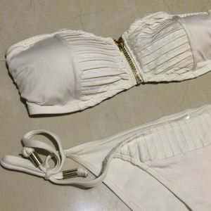 H&M White bikini with gold details