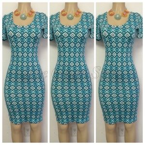 Teal block dress
