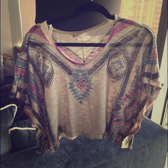 Aztec Print Crop Top