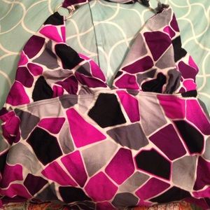 Multi color tankini bathing suit