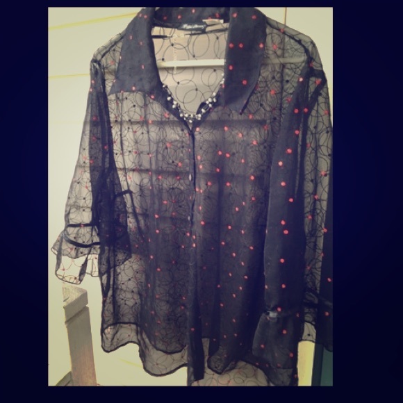 *SOLD* Sheer black blouse