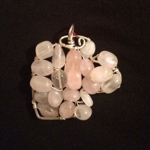Rose Quartz Sterling Silver Pendant