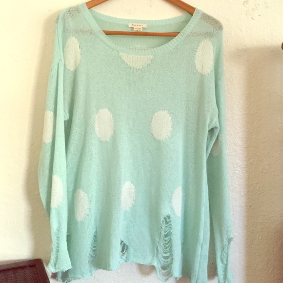 Mint knitted sweater