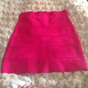 BCBG hot pink bandage skirt