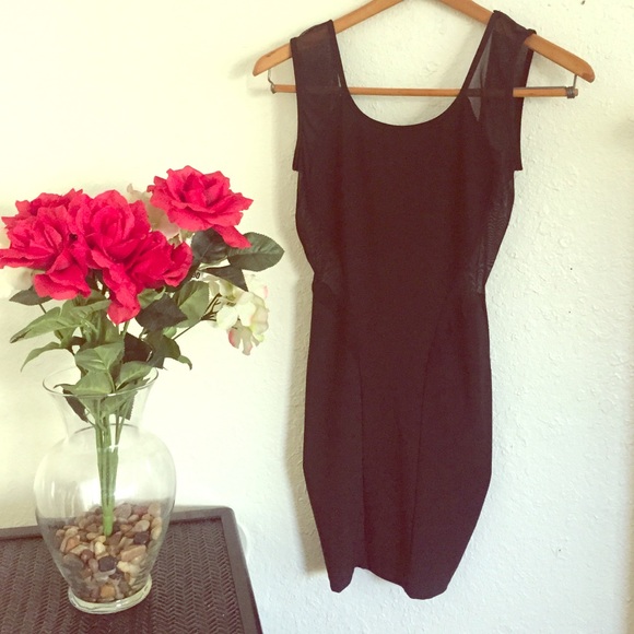 Body-con black dress